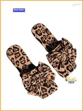 Women's Bow Cute Sandals Trendy Graphic Print Dressy Open Square Toe Summer